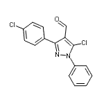 structure of CAS# 55828-85-8, 5-Chloro-3-(4-Chlorophenyl)-1-Phenyl-1H-Pyrazole-4-Carbaldehyde;5-Chloro-<wbr>3-(4-chlo<wbr>rophenyl)<wbr>-1-phenyl<wbr>-1H-pyraz<wbr>ole-4-car<wbr>baldehyde;5-Chloro-<wbr>3-(4-chlo<wbr>ro-phenyl<wbr>)-1-pheny<wbr>l-1H-pyra<wbr>zole-4-ca<wbr>rbaldehyde