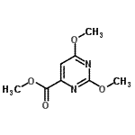 structure of CAS# 55878-45-0, Methyl 2,6-Dimethoxy-4-Pyrimidinecarboxylate;2,6-Dimethoxypyrimidine-4-carboxylic acid methyl;2,6-Dimethoxypyrimidine-4-carboxylic acid methylester;ester