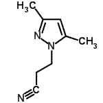 结构式 CAS# 5589-97-9, 3-(3,5-二甲基-1H-吡唑-1-基)丙腈