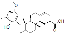 CAS#: 55907-34-1, (1S,4abeta)-2-Isopropylidene-5beta-(2-Hydroxy-3-Methyl-5-Methoxybenzyl)-5,6beta,8aalpha-Trimethyldecahydronaphthalene-1-Propionic Acid