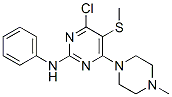 CAS#: 55921-67-0， 2-Anilino-4-Chloro-6-(4-Methylpiperazino)-5-(Methylthio)Pyrimidine