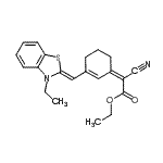 CAS#: 55952-69-7， Ethyl (2Z)-Cyano{3-[(Z)-(3-Ethyl-1,3-Benzothiazol-2(3H)-Ylidene)Methyl]-2-Cyclohexen-1-Ylidene}Acetate