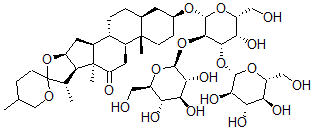 CAS#: 56316-35-9， (25R)-3beta-[[4-O-(4-O-beta-D-Glucopyranosyl-beta-D-Glucopyranosyl)-beta-D-Galactopyranosyl]Oxy]-5alpha-Spirostan-12-One