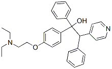 CAS 登录号:56501-75-8, 1-(4-二乙基氨基乙氧基苯基)-1,2-二(苯基)-2-(4-吡啶基)乙醇