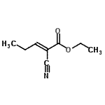 CAS 登录号：56599-41-8， 乙基(2E)-2-氰基-2-戊烯酸酯