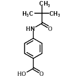 结构式 CAS# 56619-97-7, 4-[(2,2-二甲基丙烷酰基)氨基]苯甲酸
