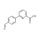 structure of CAS# 566198-31-0, 6-(4-Formylphenyl)-2-Pyridinecarboxylic Acid;6-(4-Formylphenyl)-2-pyridinecarboxylic Acid