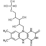 CAS#: 5666-16-0， 1-Deoxy-1-(7,8-Dimethyl-2,4-Dioxo-1,3,4,5-Tetrahydrobenzo[g]Pteridin-10(2H)-Yl)-5-O-Phosphonopentitol