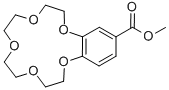 structure of CAS# 56683-56-8, 4'-Methoxycarbonylbenzo-15-crown-5-Ether;2,3-(4-METHOXYCARBONYLBENZO)-1,4,7,10,13-PENTAOXACYCLOPENTADEC-2-ENE;4'-Methoxycarbonylbenzo-15-Crown5-Ether(Ep);4'-METHOXYCARBONYLBENZO-15-CROWN 5-ETHER