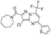CAS#: 5678-77-3， Azepan-1-Yl-[7-Chloro-4-Thiophen-2-Yl-2-(Trifluoromethyl)-1,5,9-Triazabicyclo[4.3.0]Nona-2,4,6,8-Tetraen-8-Yl]Methanone