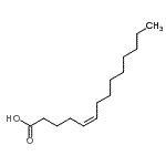 CAS 登录号：5684-70-8， (5Z)-5-十四碳烯酸