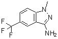结构式 CAS# 5685-69-8, 1-甲基-5-(三氟甲基)-1H-吲唑-3-胺
