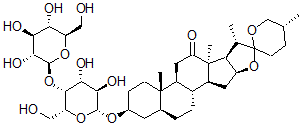 CAS#: 56857-66-0， (25R)-3beta-[(4-O-beta-D-Glucopyranosyl-beta-D-Galactopyranosyl)Oxy]-5alpha-Spirostan-12-One