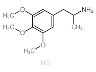 structure of CAS# 5688-80-2, 3,4,5-Trimethoxy-alpha-Methylbenzeneethanamine Hydrochloride;[1-Methyl-2-(3,4,5-Trimethoxyphenyl)Ethyl]Amine Hydrochloride;.Alpha.-Methyl-3,4,5-Trimethoxyphenethylamine Hydrochloride;1-(3,4,5-Trimethoxyphenyl)-2-Aminopropane