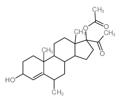 CAS#: 57-16-9， 3beta,17-Dihydroxy-6alpha-Methylpregn-4-En-20-One 17-Acetate