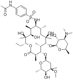 CAS#: 57049-06-6， (9S)-9-[[[4-(Acetylamino)Phenyl]Sulfonyl]Amino]-9-Deoxoerythromycin
