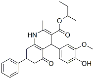 CAS#: 5710-37-2, Butan-2-Yl 4-(4-Hydroxy-3-Methoxy-Phenyl)-2-Methyl-5-Oxo-7-Phenyl-4,6,7,8-Tetrahydro-1H-Quinoline-3-Carboxylate
