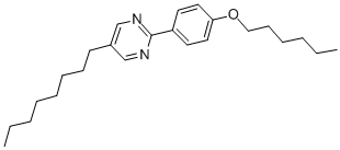 结构式 CAS# 57202-48-9, 2-[4-N-(己氧基)苯基]-5-正辛基嘧啶