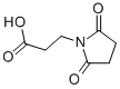 structure of CAS# 5724-76-5, 3-(2,5-Dioxopyrrolidin-1-Yl)Propanoic Acid;3-(2,5-Dioxo-1-Pyrrolidinyl)Propanoate;3-Succinimidopropionate;Zinc01688948