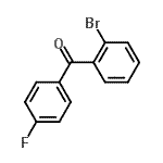 结构式 CAS# 573-46-6, 2-溴-4'-氟二苯甲酮