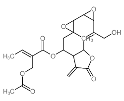 CAS#: 57498-88-1， (Z)-2-Acetoxymethyl-2-Butenoic Acid [(1aR,1bS,2aS,3Z,4aR,7aR,8R,9aR)-1a,1b,2a,4a,6,7,7a,8,9,9alpha-Decahydro-3-Hydroxymethyl-9alpha-Methyl-7-Methylene-6-Oxobisoxireno[5,6:7,8]Cyclodeca[1,2-b]Furan-8-Yl] Ester