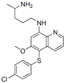 CAS 登录号：57514-38-2， N-[5-(4-氯苯基)硫基-6-甲氧基-喹啉-8-基]戊烷-1,4-二胺