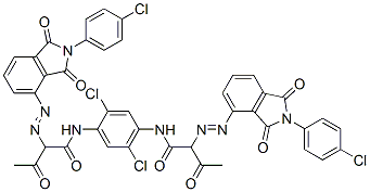 CAS#: 57532-29-3， N,N'-(2,5-Dichloro-1,4-Phenylene)Bis[2-[[2-(4-Chlorophenyl)-2,3-Dihydro-1,3-Dioxo-1H-Isoindol-4-Yl]Azo]-3-Oxobutyramide]