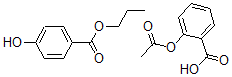 CAS 登录号：57762-41-1， 2-(乙酰氧基)-苯甲酸与 4-羟基苯甲酸丙酯混合物