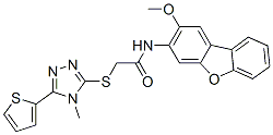 CAS#: 577696-40-3， N-(2-Methoxy-3-Dibenzofuranyl)-2-[[4-Methyl-5-(2-Thienyl)-4H-1,2,4-Triazol-3-Yl]Thio]-Acetamide