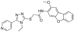 CAS#: 578001-72-6， 2-[[4-Ethyl-5-(Pyridin-4-Yl)-4H-1,2,4-Triazol-3-Yl]Thio]-N-(2-Methoxy-3-Dibenzofuranyl)-Acetamide