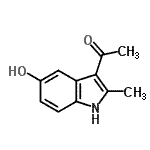 structure of CAS# 57827-05-1, 1-(5-Hydroxy-2-Methyl-1H-Indol-3-Yl)Ethanone;1-(5-Hydroxy-2-methyl-1H-indol-3-yl)-ethanone;3-acetyl-5-hydroxy-2-methylindole;EU-0072511
