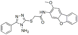 CAS#: 578745-02-5， 2-[(4-Amino-5-Phenyl-4H-1,2,4-Triazol-3-Yl)Thio]-N-(2-Methoxy-3-Dibenzofuranyl)-Acetamide