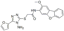 CAS#: 578747-30-5， 2-[[4-Amino-5-(Furan-2-Yl)-4H-1,2,4-Triazol-3-Yl]Thio]-N-(2-Methoxy-3-Dibenzofuranyl)-Acetamide