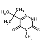 CAS#: 57989-76-1， 4-Amino-6-(2-Methyl-2-Propanyl)-3-Thioxo-3,4-Dihydro-1,2,4-Triazin-5(2H)-One