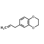 structure of CAS# 58169-24-7, 6-Allyl-2,3-Dihydro-1,4-Benzodioxine;3-[(3,4-Ethylenedioxy)phenyl]-1-propene;3-[3,4-(Ethylenedioxy)phenyl]-1-propene;MFCD00626847