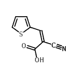 structure of CAS# 58177-53-0, (2Z)-2-Cyano-3-(2-Thienyl)Acrylic Acid;(2E)-2-cyano-3-thien-2-ylacrylic acid;(2Z)-2-cyano-3-(2-thienyl)prop-2-enoic acid;2-Cyano-3-(thien-2-yl)acrylic acid