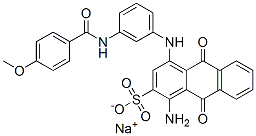 CAS#: 58215-45-5， 1-Amino-9,10-Dihydro-4-[[3-[(4-Methoxybenzoyl)Amino]Phenyl]Amino]-9,10-Dioxo-2-Anthracenesulfonic Acid Sodium Salt