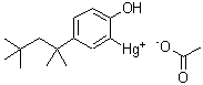 CAS 登录号:584-18-9, 2-羟基-5-(1,1,3,3-四甲基丁基)苯基汞乙酸盐