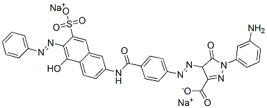 CAS#: 5852-25-5， Disodium 1-(3-Aminophenyl)-4,5-Dihydro-4-[[4-[[[5-Hydroxy-6-(Phenylazo)-7-Sulphonato-2-Naphthyl]Amino]Carbonyl]Phenyl]Azo]-5-Oxo-1H-Pyrazole-3-Carboxylate