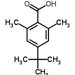 结构式 CAS# 58537-98-7, 2,6-二甲基-4-(2-甲基-2-丙基)苯甲酸