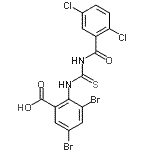 CAS#: 586391-86-8， 3,5-Dibromo-2-{[(2,5-Dichlorobenzoyl)Carbamothioyl]Amino}Benzoic Acid