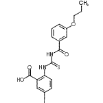 CAS#: 586391-88-0， 5-Iodo-2-{[(3-Propoxybenzoyl)Carbamothioyl]Amino}Benzoic Acid