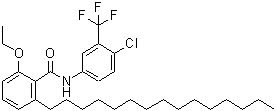 结构式 CAS# 586976-24-1, N-[4-氯-3-(三氟甲基)苯基]-2-乙氧基-6-十五烷基苯甲酰胺