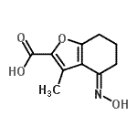 CAS#: 586983-55-3， (4E)-4-(Hydroxyimino)-3-Methyl-4,5,6,7-Tetrahydro-1-Benzofuran-2-Carboxylic Acid