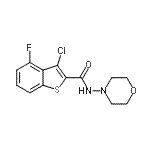 CAS#: 588675-30-3， 3-Chloro-4-Fluoro-N-(4-Morpholinyl)-1-Benzothiophene-2-Carboxamide