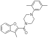 CAS#: 588676-07-7， [4-(2,5-Dimethylphenyl)-1-Piperazinyl](3-Methyl-2-Benzofuranyl)-Methanone