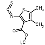 结构式 CAS# 588676-61-3, 甲基2-异硫氰酸基-4,5-二甲基-3-噻吩羧酸酯