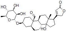 CAS#: 58917-39-8， 3beta-[(6-Deoxy-alpha-L-Mannopyranosyl)Oxy]-14-Hydroxy-19-Oxo-5alpha-Card-20(22)-Enolide