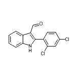 structure of CAS# 590390-82-2, 2-(2,4-Dichlorophenyl)-1H-Indole-3-Carbaldehyde;2-(2,4-dichlorophenyl)-1H-indole-3-carbaldehyde