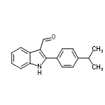 structure of CAS# 590390-96-8, 2-(4-Isopropylphenyl)-1H-Indole-3-Carbaldehyde;2-(4-isopropylphenyl)-1H-indole-3-carbaldehyde;2-[4-(propan-2-yl)phenyl]-1H-indole-3-carbaldehyde;ZINC03675804